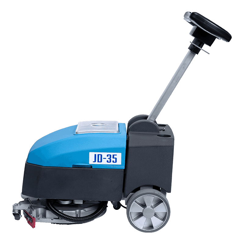 JD35 Commerciële mini-achterloop-opklapbare vloerschrobmachine JD35 Commerciële mini-achterloop-opklapbare vloerschrobmachine